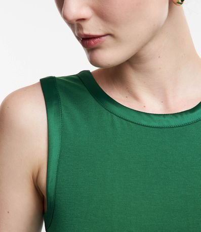 Blusa de Punto con Detalle en Satén 4