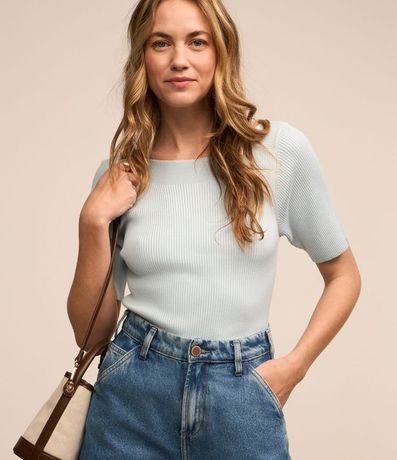 Blusa Básica de Punto con Escote Bote 2