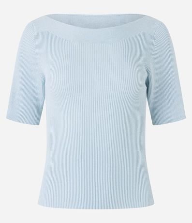Blusa Básica de Punto con Escote Bote 5