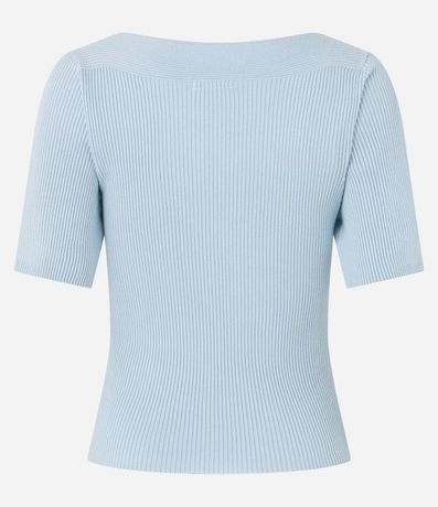 Blusa Básica de Punto con Escote Bote 7