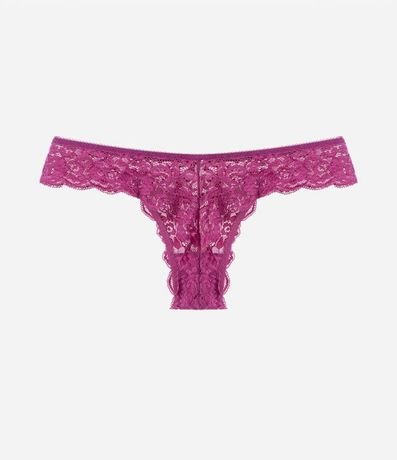 Bombacha Bikini Hilo en Encaje Floral con Moña en la Cintura 6