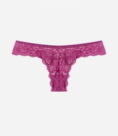 Bombacha Bikini Hilo en Encaje Floral con Moña en la Cintura 7