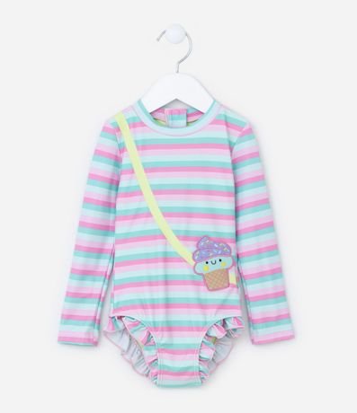 Malla Infantil con Protección UV y Estampa de Helado - Talle 1 a 4 años