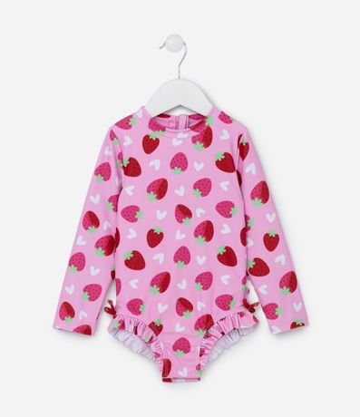 Malla Infantil con Estampa Frutilla y Protección UV - Talle 1 a 4 años