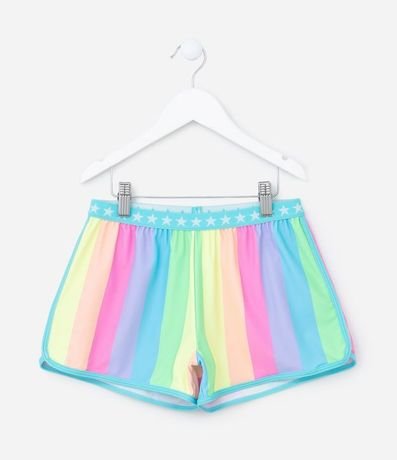 Short Infantil con Protección UV y Bloques de Colores - Talle 5 al 14 años