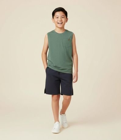 Bermuda Infantil en Algodón con Bolsillo con Cierre - Talle 5 a 14 años