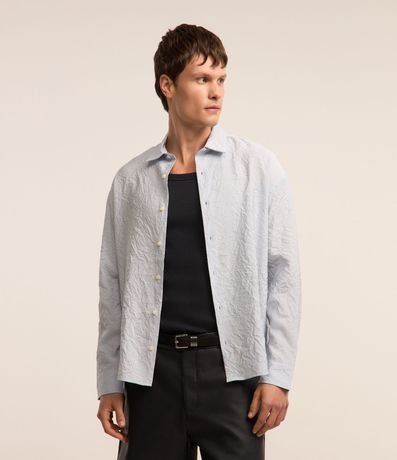 Camisa Manga Larga con Textura Efecto Arrugado 3