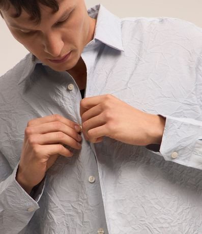 Camisa Manga Larga con Textura Efecto Arrugado 5