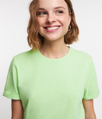 Remera en Media Malla con Manga Corta Doblada 4