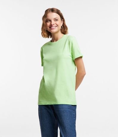 Remera en Media Malla con Manga Corta Doblada 5