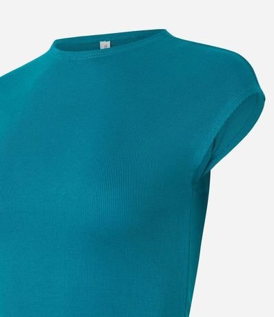 Blusa Sin Manga en Rib con Textura de Rayas 6