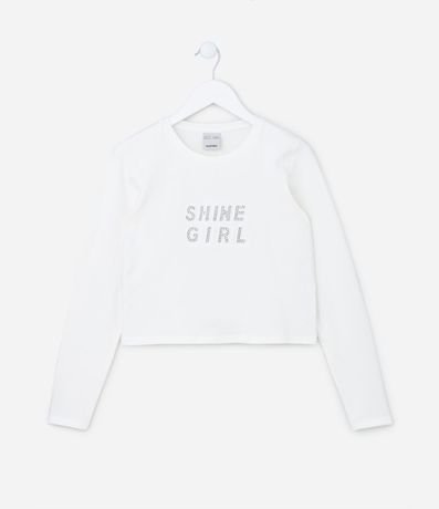 Blusa Infantil en Algodón con Aplicación de Termocolantes - Talle 5 a 14 años