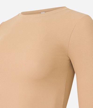 Blusa en Rib Texturizada y Manga Larga 6