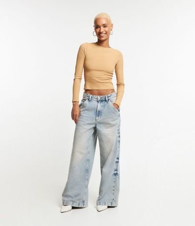 Blusa en Rib Texturizada y Manga Larga 2