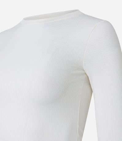 Blusa en Rib Texturizada y Manga Larga 5