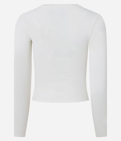 Blusa en Rib Texturizada y Manga Larga 6