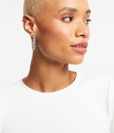 Blusa en Rib Texturizada y Manga Larga 4