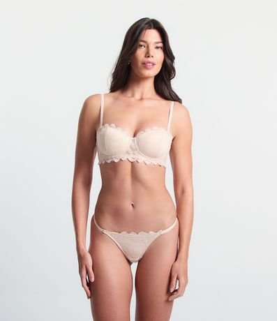 Bombacha Colaless Hilo Doble en Encaje Rústico 2