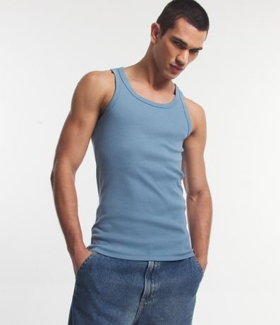 Musculosa Regular Básica en Rib de Algodón 2