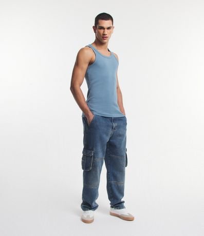 Musculosa Regular Básica en Rib de Algodón 3