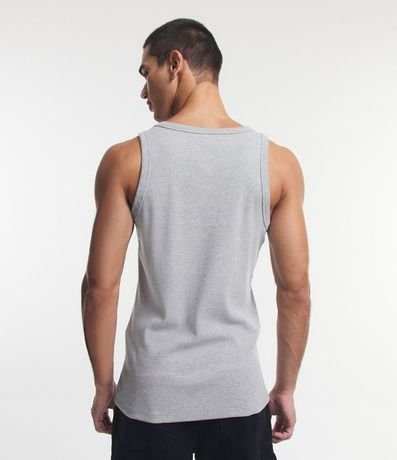 Musculosa Regular en Media Malla con Fondo Melange 3