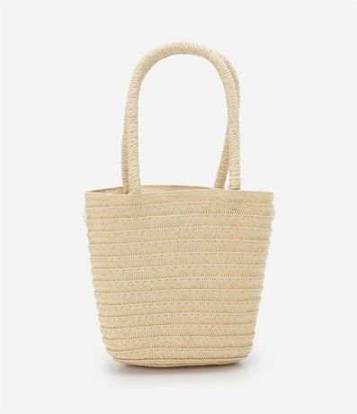 Bolso de Paja Infantil con Pompones - Talle U 3