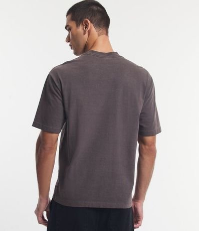 Remera Boxy en Algodón Desteñido con Cuello Alto 3