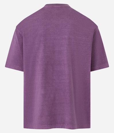 Remera Boxy en Media Malla Desteñida con Cuello Alto 6