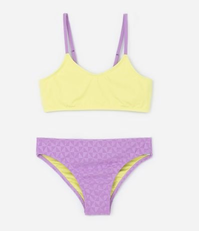 Bikini Infantil Texturizado con Protección UV - Talle 5 a 14 años