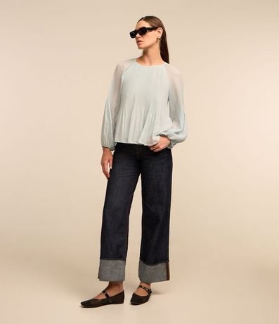 Blusa en Crepé con Textura Plegada 2