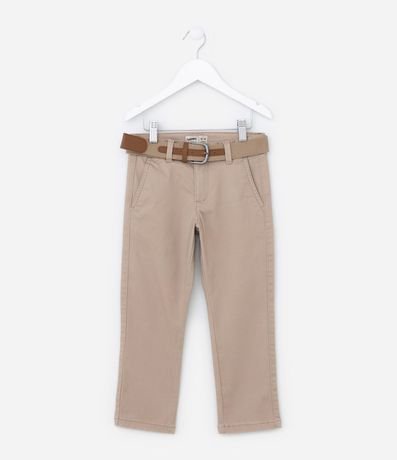 Pantalón Infantil en Sarga con Cinturón - Talle 5 a 14 años 2