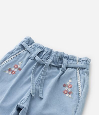 Pantalón Clochard Infantil Jeans con Lazo - Talle 3 al 18 meses 4
