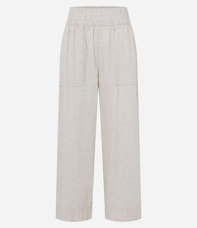 Pantalón Pantacourt en Sarga con Efecto Lino 6