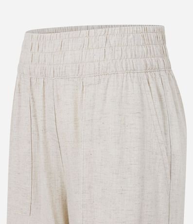 Pantalón Pantacourt en Sarga con Efecto Lino 7
