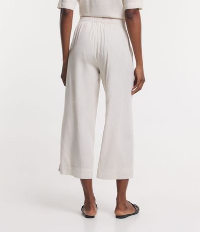 Pantalón Pantacourt en Sarga con Efecto Lino 3