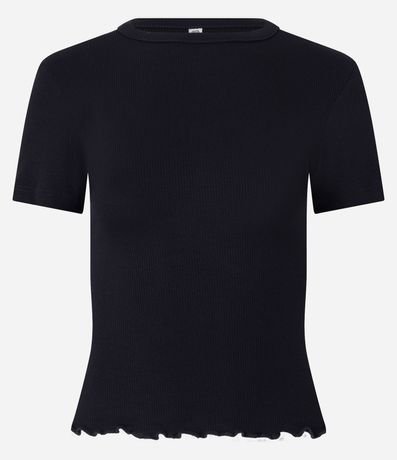 Blusa en Viscosa Texturizada y con Bajo Ondulado 4