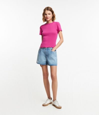 Blusa en Viscosa Texturizada con Bajo Ondulado 2