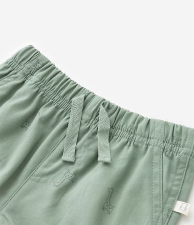 Bermuda Infantil en Sarga con Estampa de Mini Girafas - Talle 0 a 18 meses 5