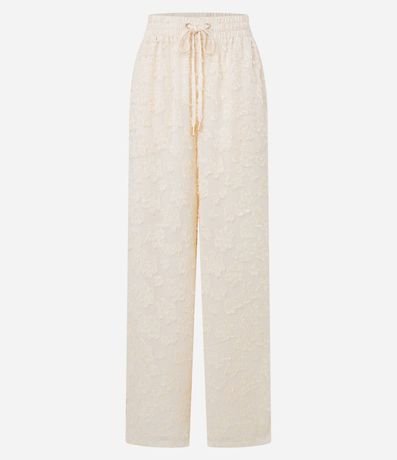 Pantalón Recto en Chiffon con Lazo en la Cintura y Texturas 6