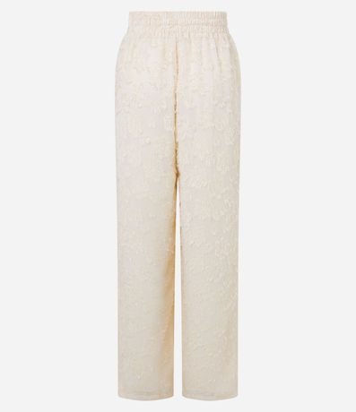 Pantalón Recto en Chiffon con Lazo en la Cintura y Texturas 8