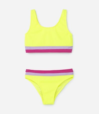 Bikini Infantil Texturizado con Protección UV - Talle 5 a 14 años