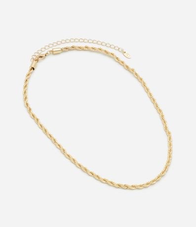 Collar Corto en Metal con Cordón Fino 2