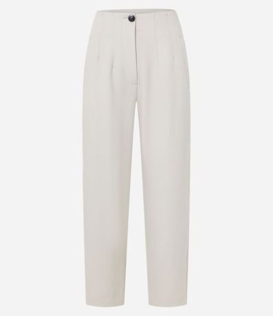 Pantalón Carrot Sastrería con Cintura Alta y Botón Contrastante 4