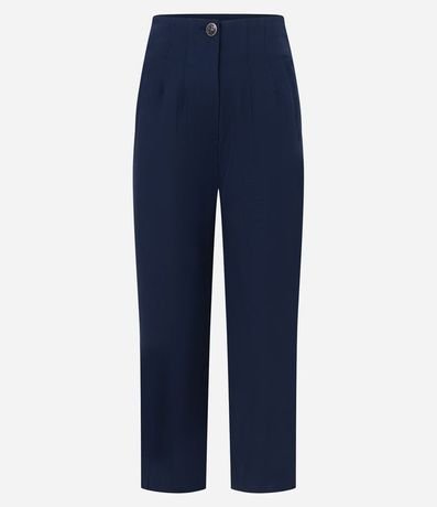 Pantalón Carrot Sastrería con Cintura Alta y Botón Contrastante 4