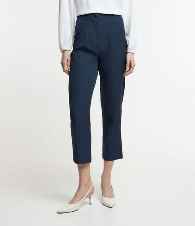 Pantalón Carrot Sastrería con Cintura Alta y Botón Contrastante 2