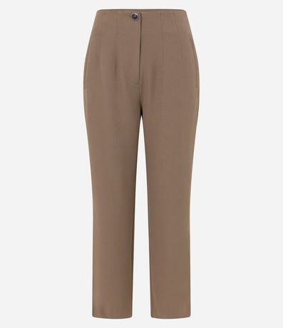 Pantalón Carrot Sastrería con Cintura Alta y Botón Contrastante 5