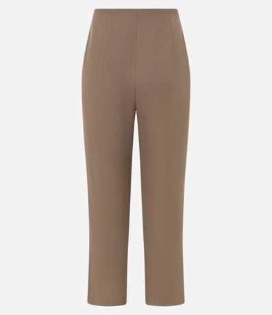 Pantalón Carrot Sastrería con Cintura Alta y Botón Contrastante 6