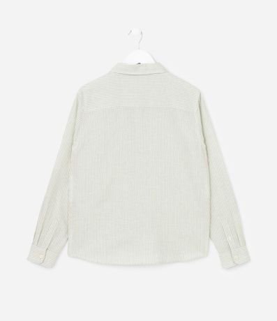 Camisa Infantil con Lino Rayada - Talle 5 a 14 años 2