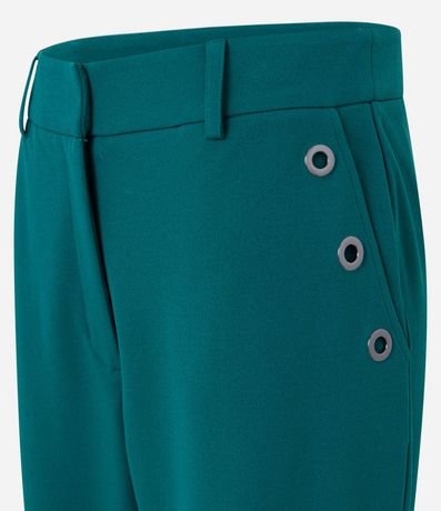 Pantalón Slim en Crepé con Detalles de Ojales en los Bolsillos 6