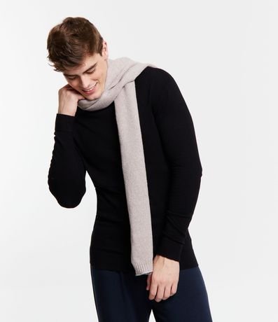 Bufanda de Punto con Efecto Melange y Textura Acanalada en las Puntas 1